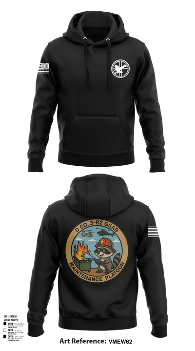 D Co 3-82 GSAB Maintenance Platoon 61791905 Hoodie - 103