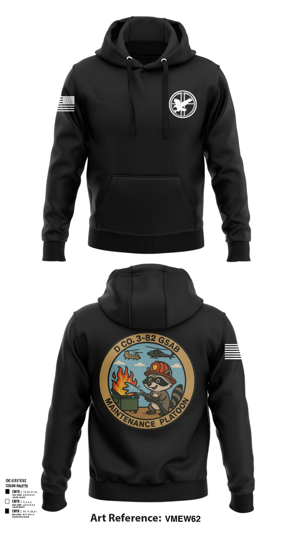 Hoodie, D Co 3-82 GSAB Maintenance Platoon, , Teamtime, Team time, sublimation, custom sports apparel, team uniforms, spirit wear, spiritwear, sports uniforms, custom shirts, team store, custom team store, fundraiser sports, apparel fundraiser