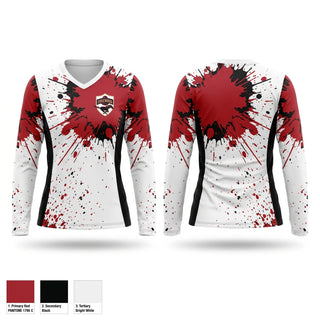 Womens Long Sleeve Vneck Shirt, Edgewood High School Soccer, Men's Soccer, Teamtime, Team time, sublimation, custom sports apparel, team uniforms, spirit wear, spiritwear, sports uniforms, custom shirts, team store, custom team store, fundraiser sports, apparel fundraiser