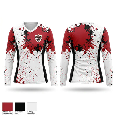 Edgewood High School Soccer Women's Long Sleeve V-neck Shirt - 1