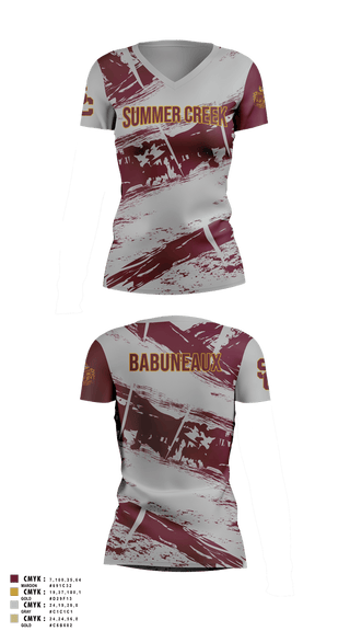 Womens Short Sleeve Vneck Shirt, Summer Creek High School Bowling, Bowling, Teamtime, Team time, sublimation, custom sports apparel, team uniforms, spirit wear, spiritwear, sports uniforms, custom shirts, team store, custom team store, fundraiser sports, apparel fundraiser