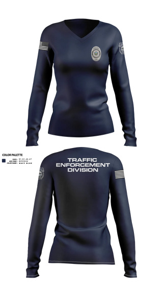 Womens Long Sleeve Vneck Shirt, Struthers Police, Police, Teamtime, Team time, sublimation, custom sports apparel, team uniforms, spirit wear, spiritwear, sports uniforms, custom shirts, team store, custom team store, fundraiser sports, apparel fundraiser