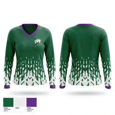 Genoa Christian Academy Baseball 34912578 Women's Long Sleeve V-neck Shirt - 1