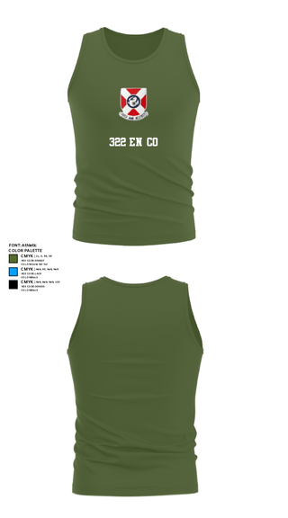 Tank Top, 322 EN CO, Army, Teamtime, Team time, sublimation, custom sports apparel, team uniforms, spirit wear, spiritwear, sports uniforms, custom shirts, team store, custom team store, fundraiser sports, apparel fundraiser