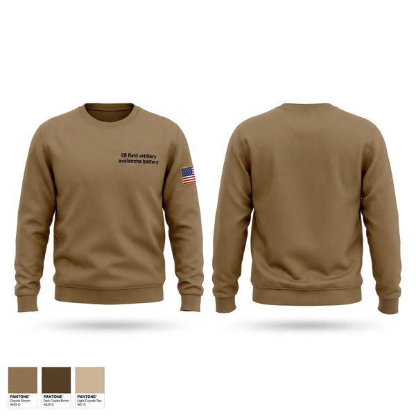 Crew Neck Sweatshirt, 2-8 field artillery avalanche battery, Army, Teamtime, Team time, sublimation, custom sports apparel, team uniforms, spirit wear, spiritwear, sports uniforms, custom shirts, team store, custom team store, fundraiser sports, apparel fundraiser