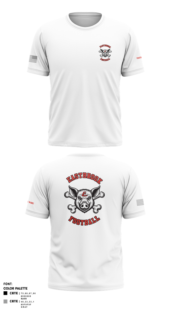 Short Sleeve Performance Shirt, Eastbrook Football, Army, Teamtime, Team time, sublimation, custom sports apparel, team uniforms, spirit wear, spiritwear, sports uniforms, custom shirts, team store, custom team store, fundraiser sports, apparel fundraiser