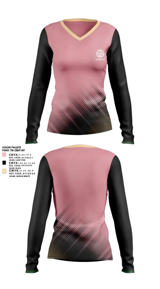 Womens Long Sleeve Vneck Shirt, Rangers, Women's Soccer, Teamtime, Team time, sublimation, custom sports apparel, team uniforms, spirit wear, spiritwear, sports uniforms, custom shirts, team store, custom team store, fundraiser sports, apparel fundraiser