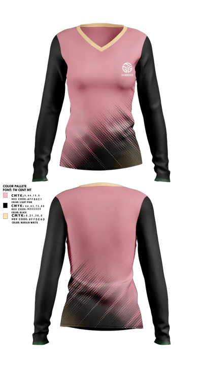 Rangers  Women's Long Sleeve V-neck Shirt - 1