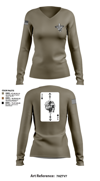 Womens Long Sleeve Vneck Shirt, Savages, Army, Teamtime, Team time, sublimation, custom sports apparel, team uniforms, spirit wear, spiritwear, sports uniforms, custom shirts, team store, custom team store, fundraiser sports, apparel fundraiser