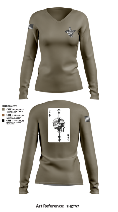 Savages 37324693 Women's Long Sleeve V-neck Shirt - 1