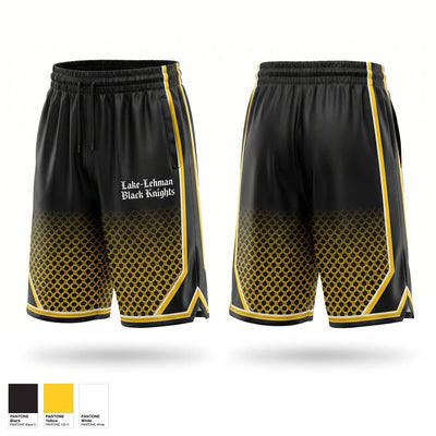 Lake-Lehman Black Knights Mens Reversible Basketball Shorts - 1