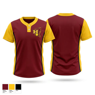 Two Button Softball Jersey, Hickory Lady Red Tornadoes, Softball, Teamtime, Team time, sublimation, custom sports apparel, team uniforms, spirit wear, spiritwear, sports uniforms, custom shirts, team store, custom team store, fundraiser sports, apparel fundraiser