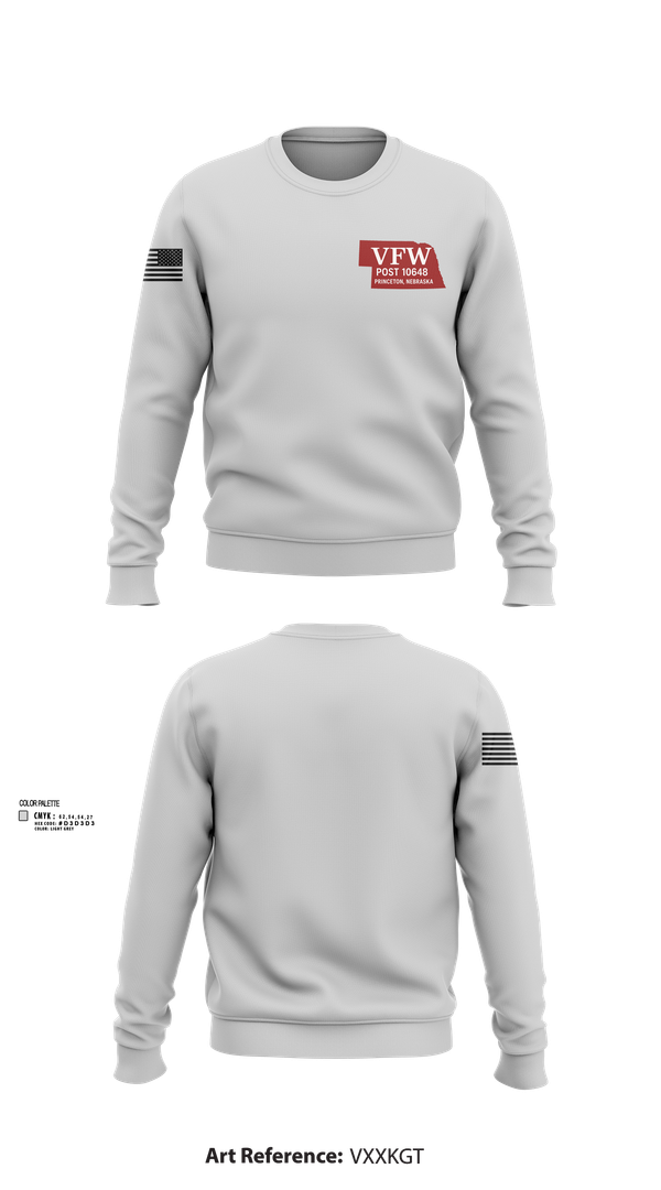 Crew Neck Sweatshirt, VFW Post 10648, , Teamtime, Team time, sublimation, custom sports apparel, team uniforms, spirit wear, spiritwear, sports uniforms, custom shirts, team store, custom team store, fundraiser sports, apparel fundraiser