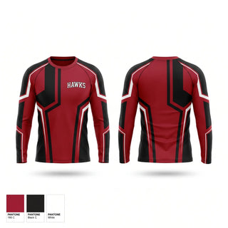 Long Sleeve Performance Shirt, HAWKS, Baseball, Teamtime, Team time, sublimation, custom sports apparel, team uniforms, spirit wear, spiritwear, sports uniforms, custom shirts, team store, custom team store, fundraiser sports, apparel fundraiser