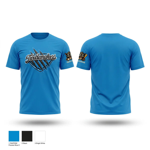 Short Sleeve Performance Shirt, Troublemakers, Baseball, Teamtime, Team time, sublimation, custom sports apparel, team uniforms, spirit wear, spiritwear, sports uniforms, custom shirts, team store, custom team store, fundraiser sports, apparel fundraiser