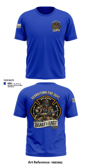 Short Sleeve Performance Shirt, Georgetown Fire Station 7, Fire Department, Teamtime, Team time, sublimation, custom sports apparel, team uniforms, spirit wear, spiritwear, sports uniforms, custom shirts, team store, custom team store, fundraiser sports, apparel fundraiser