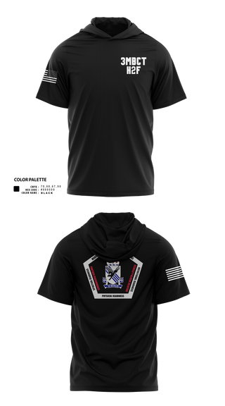 Short Sleeve Performance Shirt With Hood, 3BCT H2F, Army, Teamtime, Team time, sublimation, custom sports apparel, team uniforms, spirit wear, spiritwear, sports uniforms, custom shirts, team store, custom team store, fundraiser sports, apparel fundraiser