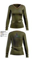 Riverside Contractors LLC Women's Long Sleeve V-neck Shirt - 1