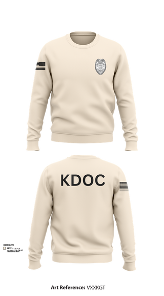 Crew Neck Sweatshirt, KDOC, Police, Teamtime, Team time, sublimation, custom sports apparel, team uniforms, spirit wear, spiritwear, sports uniforms, custom shirts, team store, custom team store, fundraiser sports, apparel fundraiser