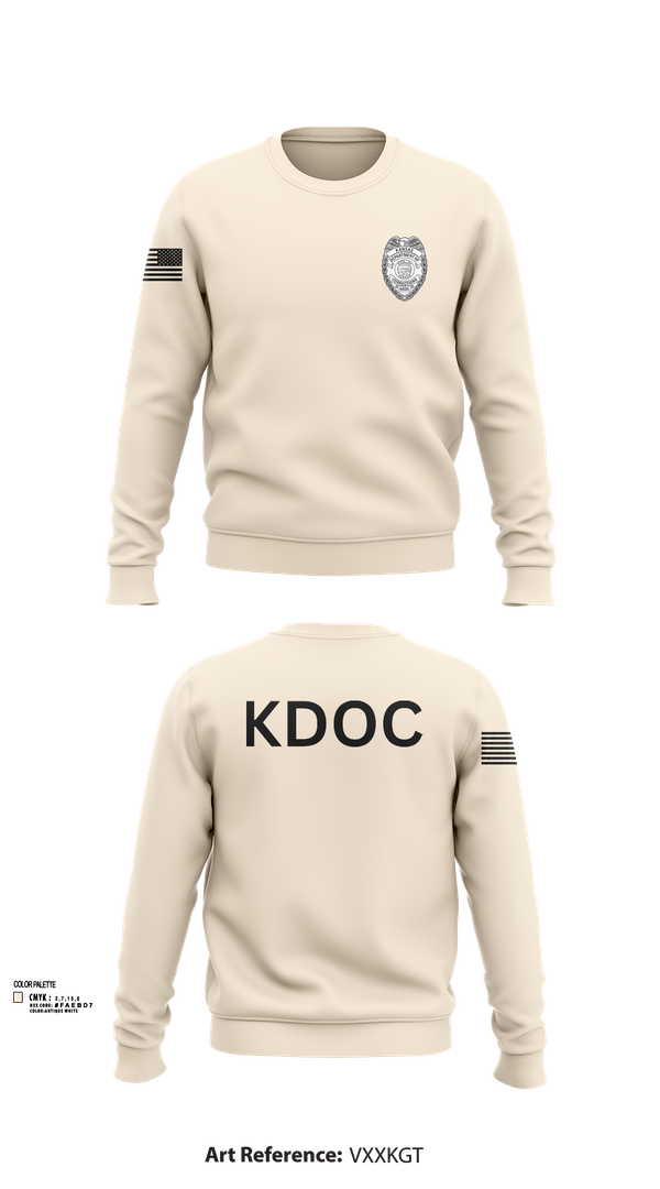 Crew Neck Sweatshirt, KDOC, Police, Teamtime, Team time, sublimation, custom sports apparel, team uniforms, spirit wear, spiritwear, sports uniforms, custom shirts, team store, custom team store, fundraiser sports, apparel fundraiser