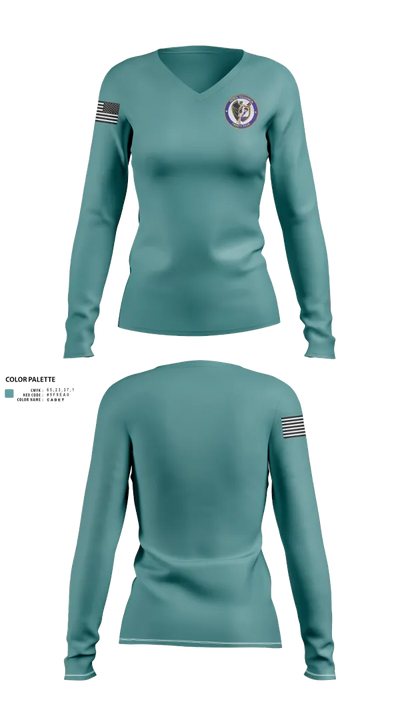 VP-24 37687088 Women's Long Sleeve V-neck Shirt - 21