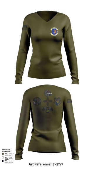 Womens Long Sleeve Vneck Shirt, 49 LRS, Air Force, Teamtime, Team time, sublimation, custom sports apparel, team uniforms, spirit wear, spiritwear, sports uniforms, custom shirts, team store, custom team store, fundraiser sports, apparel fundraiser