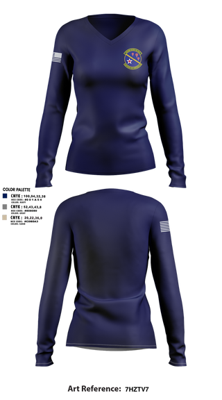 Womens Long Sleeve Vneck Shirt, Southern Tier Composite Squadron, , Teamtime, Team time, sublimation, custom sports apparel, team uniforms, spirit wear, spiritwear, sports uniforms, custom shirts, team store, custom team store, fundraiser sports, apparel fundraiser
