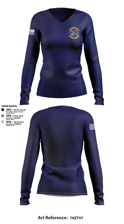 Southern Tier Composite Squadron 83826912 Women's Long Sleeve V-neck Shirt - 1