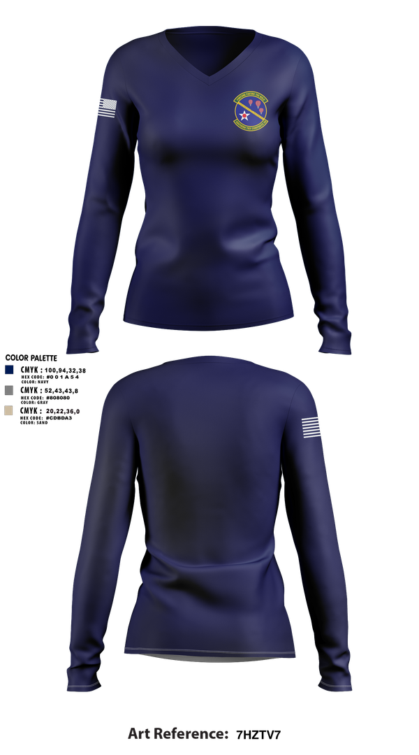 Womens Long Sleeve Vneck Shirt, Southern Tier Composite Squadron, , Teamtime, Team time, sublimation, custom sports apparel, team uniforms, spirit wear, spiritwear, sports uniforms, custom shirts, team store, custom team store, fundraiser sports, apparel fundraiser