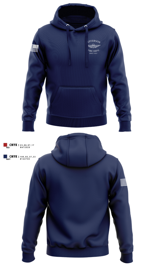 Hoodie, Jefferson vol Fire Dept, Fire Department, Teamtime, Team time, sublimation, custom sports apparel, team uniforms, spirit wear, spiritwear, sports uniforms, custom shirts, team store, custom team store, fundraiser sports, apparel fundraiser