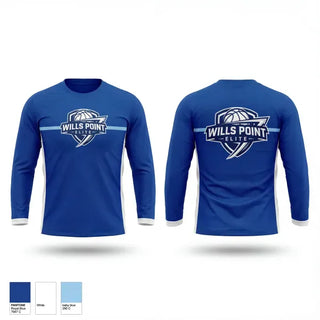 Long Sleeve Performance Shirt, Wills Point Elite, Men's Basketball, Teamtime, Team time, sublimation, custom sports apparel, team uniforms, spirit wear, spiritwear, sports uniforms, custom shirts, team store, custom team store, fundraiser sports, apparel fundraiser