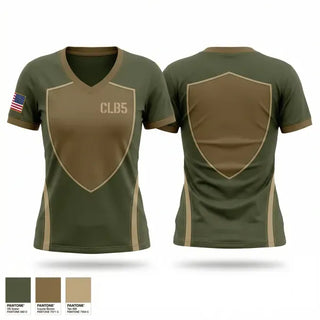 Womens Short Sleeve Vneck Shirt, CLB-5, Marines, Teamtime, Team time, sublimation, custom sports apparel, team uniforms, spirit wear, spiritwear, sports uniforms, custom shirts, team store, custom team store, fundraiser sports, apparel fundraiser