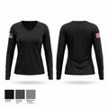 U.S. Forces Customs Agency Women's Long Sleeve V-neck Shirt - 1