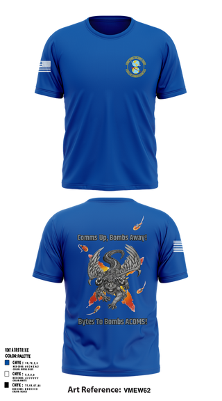 Old School Cotton Feel Shirt, 608 ACOMS, Air Force, Teamtime, Team time, sublimation, custom sports apparel, team uniforms, spirit wear, spiritwear, sports uniforms, custom shirts, team store, custom team store, fundraiser sports, apparel fundraiser