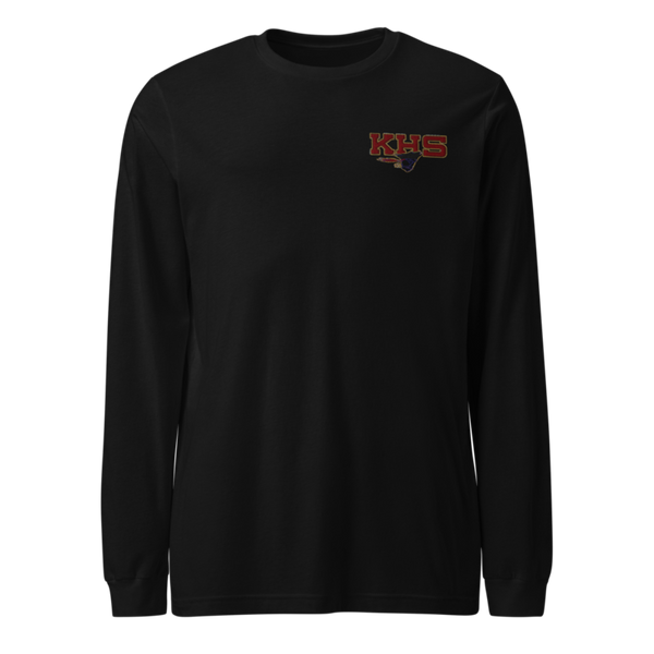 Kingston High School Cheer 38639250 Unisex Long Sleeve Tee | Bella + Canvas 3501