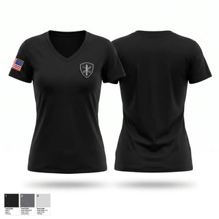 Womens Short Sleeve Vneck Shirt, SEMLEC Mobile Operations, Police, Teamtime, Team time, sublimation, custom sports apparel, team uniforms, spirit wear, spiritwear, sports uniforms, custom shirts, team store, custom team store, fundraiser sports, apparel fundraiser