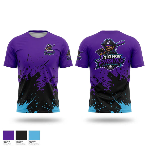 Short Sleeve Performance Shirt, J-Town Pirates, Baseball, Teamtime, Team time, sublimation, custom sports apparel, team uniforms, spirit wear, spiritwear, sports uniforms, custom shirts, team store, custom team store, fundraiser sports, apparel fundraiser