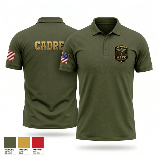 Short Sleeve Performance Polo, Camp Ripley MSTC, Army, Teamtime, Team time, sublimation, custom sports apparel, team uniforms, spirit wear, spiritwear, sports uniforms, custom shirts, team store, custom team store, fundraiser sports, apparel fundraiser
