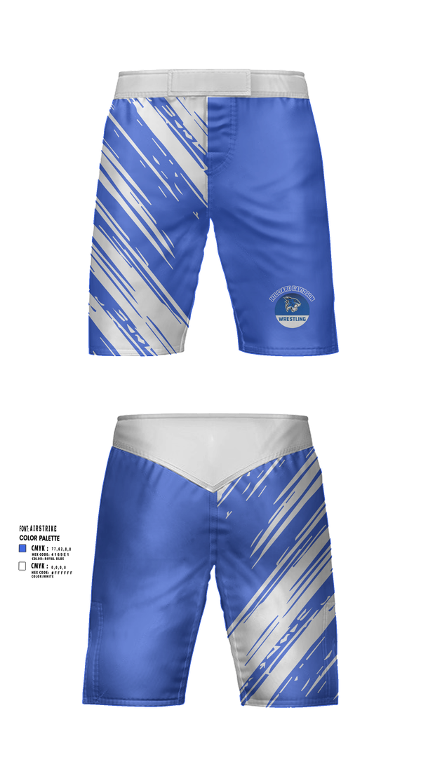 Fight Shorts, Hilliard Davidson Wrestling, Wrestling, Teamtime, Team time, sublimation, custom sports apparel, team uniforms, spirit wear, spiritwear, sports uniforms, custom shirts, team store, custom team store, fundraiser sports, apparel fundraiser