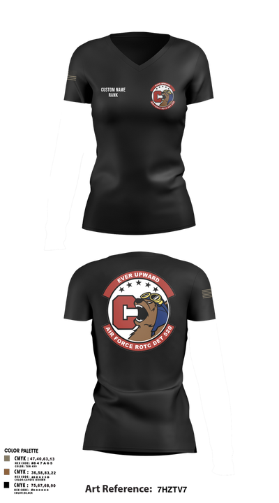 DET 520 13861884 Women's Short Sleeve V-neck Shirt - 6