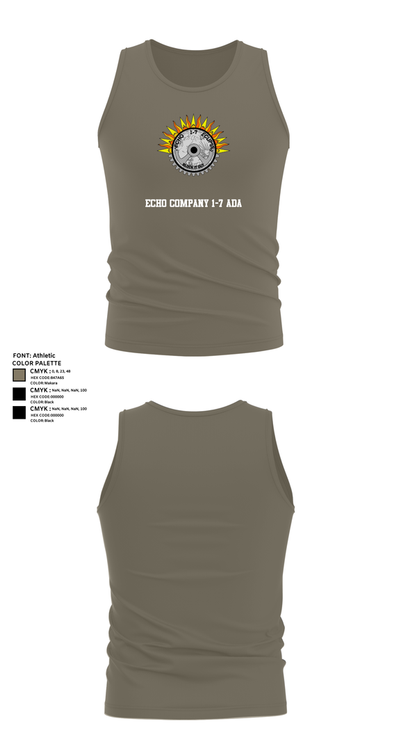 Tank Top, Echo company 1-7 ADA, , Teamtime, Team time, sublimation, custom sports apparel, team uniforms, spirit wear, spiritwear, sports uniforms, custom shirts, team store, custom team store, fundraiser sports, apparel fundraiser