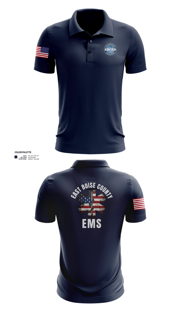 Short Sleeve Performance Polo, East Boise county EMS, EMS/EMT, Teamtime, Team time, sublimation, custom sports apparel, team uniforms, spirit wear, spiritwear, sports uniforms, custom shirts, team store, custom team store, fundraiser sports, apparel fundraiser