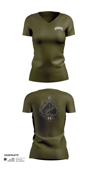 Womens Short Sleeve Vneck Shirt, 90th Ground Combat Training Squadron, Air Force, Teamtime, Team time, sublimation, custom sports apparel, team uniforms, spirit wear, spiritwear, sports uniforms, custom shirts, team store, custom team store, fundraiser sports, apparel fundraiser