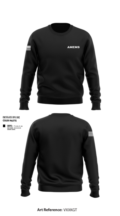 AMEMS 73795873 Crew Neck Sweatshirt - 100