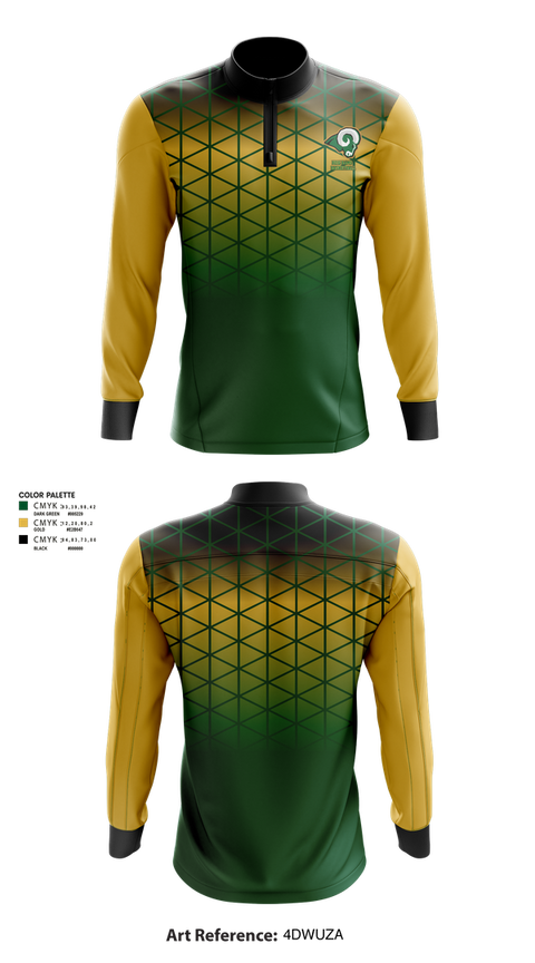 Quarter Zip Jacket, Reig Rams Basketball, Men's Basketball, Teamtime, Team time, sublimation, custom sports apparel, team uniforms, spirit wear, spiritwear, sports uniforms, custom shirts, team store, custom team store, fundraiser sports, apparel fundraiser