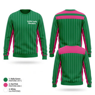 Crew Neck Sweatshirt, Little Lady Rockets, Softball, Teamtime, Team time, sublimation, custom sports apparel, team uniforms, spirit wear, spiritwear, sports uniforms, custom shirts, team store, custom team store, fundraiser sports, apparel fundraiser