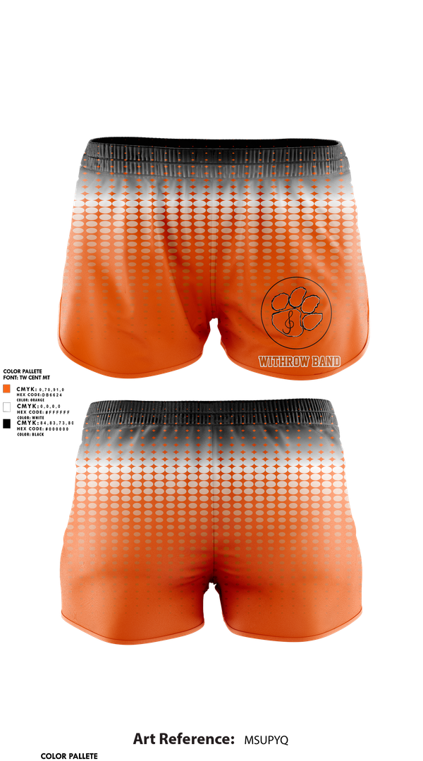Womens Shorts, Withrow Band, Spirit Store, Teamtime, Team time, sublimation, custom sports apparel, team uniforms, spirit wear, spiritwear, sports uniforms, custom shirts, team store, custom team store, fundraiser sports, apparel fundraiser