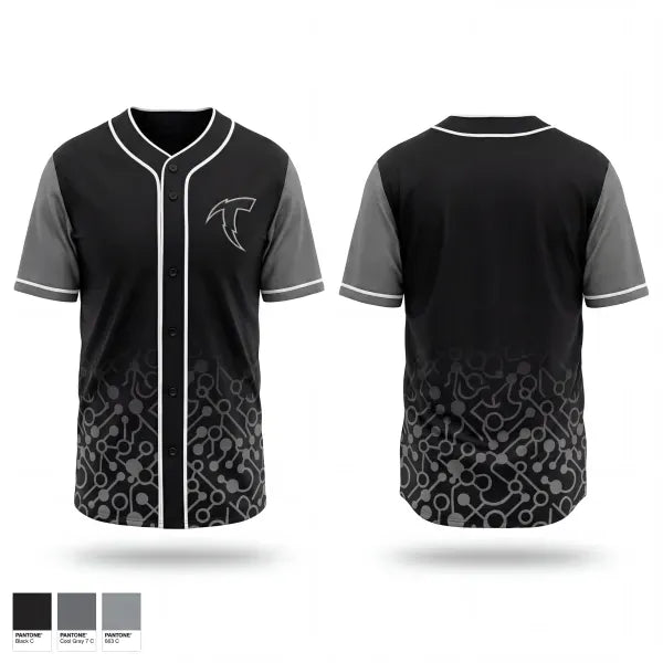 Full Button Baseball Jersey, Osage Thunder, Baseball, Teamtime, Team time, sublimation, custom sports apparel, team uniforms, spirit wear, spiritwear, sports uniforms, custom shirts, team store, custom team store, fundraiser sports, apparel fundraiser
