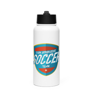 Des Moines Congolese Soccer Team 83973260 Stainless Steel Water Bottle with a Straw Lid