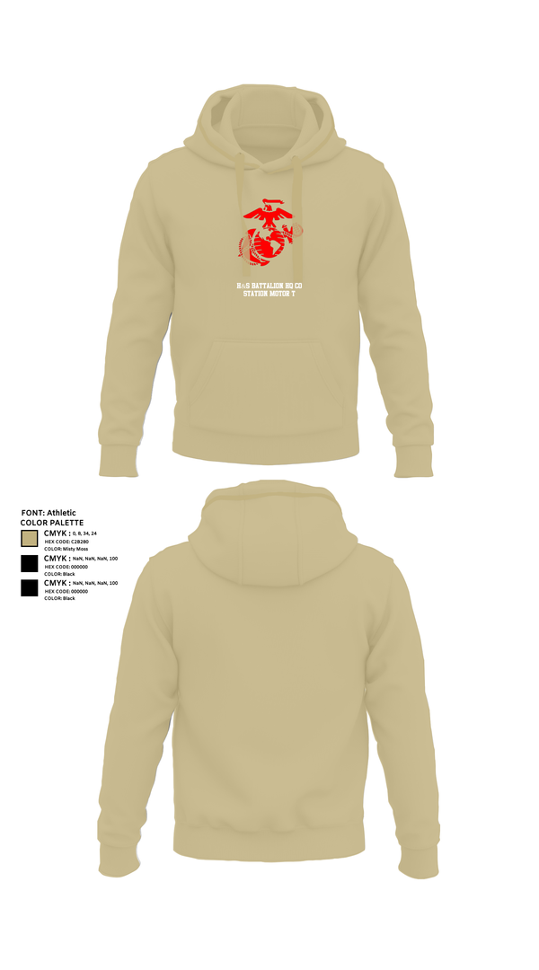 Hoodie, H&S Battalion HQ CO Station Motor T, , Teamtime, Team time, sublimation, custom sports apparel, team uniforms, spirit wear, spiritwear, sports uniforms, custom shirts, team store, custom team store, fundraiser sports, apparel fundraiser